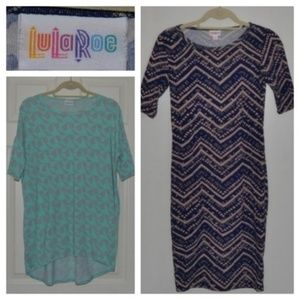 TWO XXS LuLaRoe Pieces, Shirt/Tunic and Dress